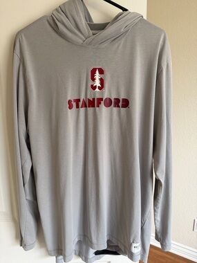 Stanford Nike Dri-fit Gray Hoodie Long-Sleeve hoodie
